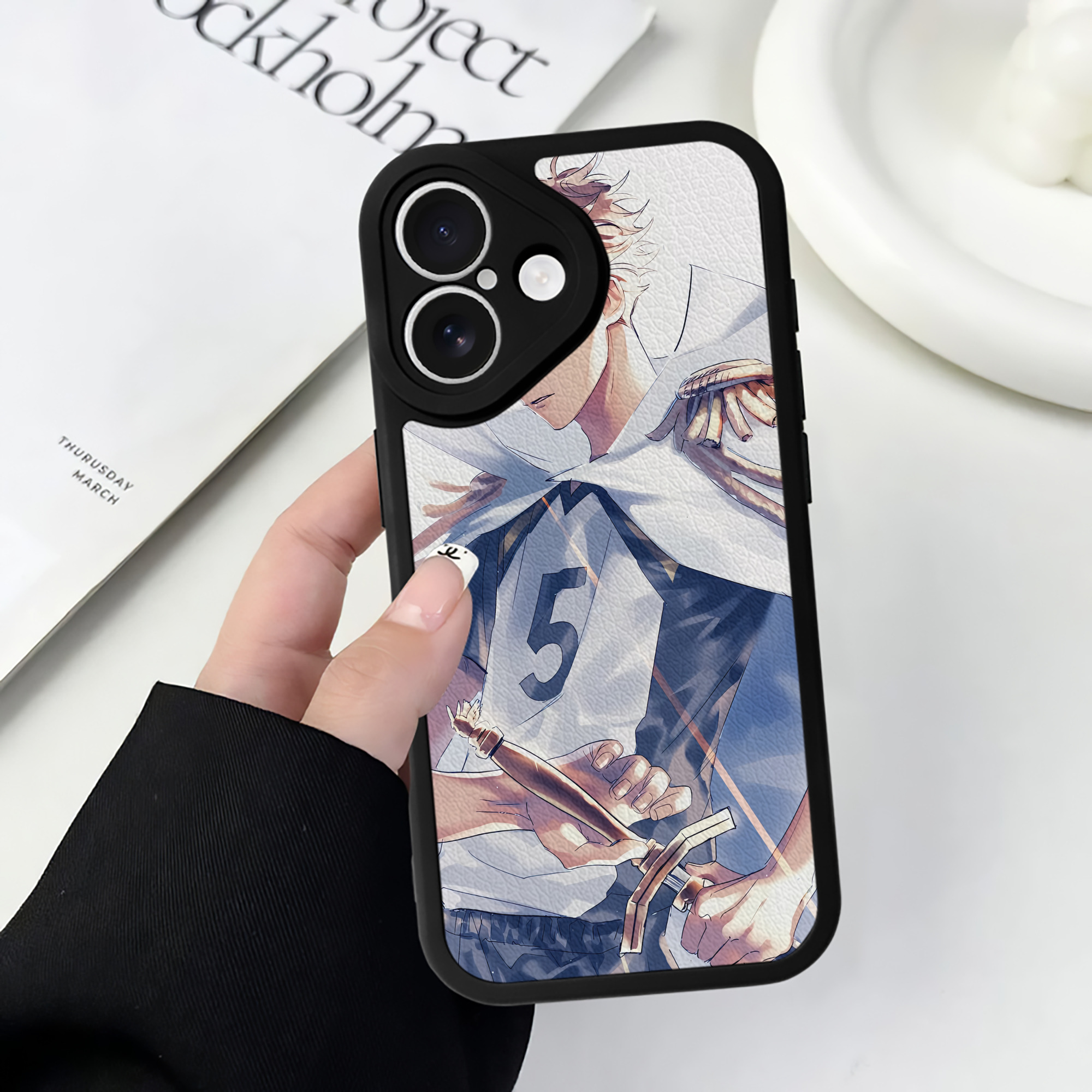 （画像用） ハイキュー!! Haikyu!! 【iPhone 16シリーズ対応】シリコンスマホケース（レザー調） 材質：シリコン